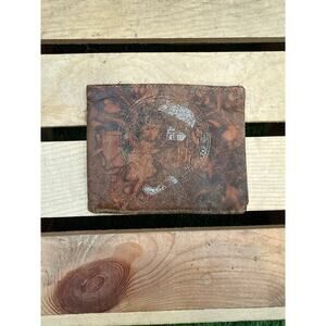 Vintage Leather Wallet - Genuine Calfskin – Likely English – Used